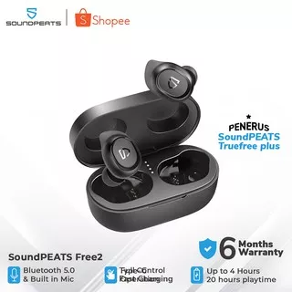 SoundPEATS TrueFree 2 True Wireless Earbuds - Black