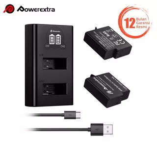 Powerextra Battery (2-Pack) and Dual Charger USB for GoPro HERO5 HERO6