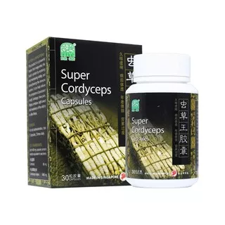 Singapore Nature's Green Super Cordyceps Capsules 30s Obat Vitamin Paru-paru Batuk Asma Alergi Covid