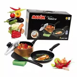 MAXIM VENICE PANCI SET SAUCEPAN TEFLON