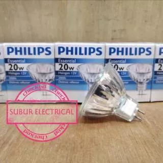 Lampu philips halogen mr16 20w 12v lampu halogen sorot