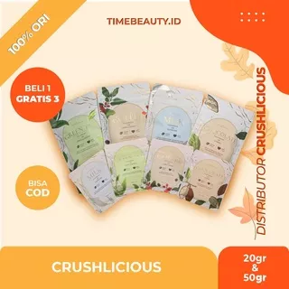 [Buy 1 free 3 GIFT] Mask Masker Crushlicious untuk Wajah dan Muka Organic Facemask Mini & Full size