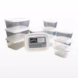 Frenzy Food Container isi 12pcs Tempat Penyimpanan makanan BPA Free Food grade Putih