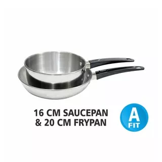 [TERMURAH] MAXIM PANDA FIT SET A FRY PAN 20 CM DAN SAUCE PAN 16 CM ANTI LENGKET FOOD GRADE