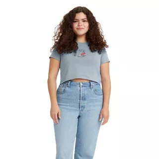 Levi`s Cropped Jordie Tee Bunny Box Tab Plein A (A0785-0009)