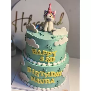 unicorn cake 2 tingkat/kue ulang tahun 2 tingkat/kue ulang tahun