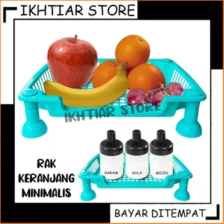 RAK TEMPAT BUMBU / RAK TEMPAT BUAH / RAK KERANJANG MINI SERBAGUNA