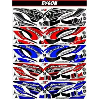 Sticker Stiker Striping Yamaha Byson Karbu 2010-2015 Variasi TRIBAL-GRAFIS 9 (Semua Ready Bisa COD)