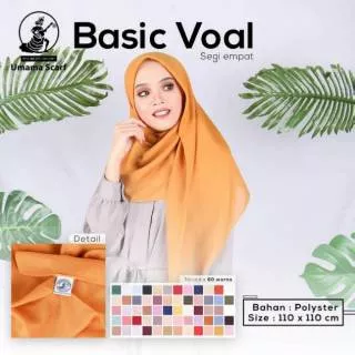 Basic voal umama/segiempat polos umama/segiempat polycotton