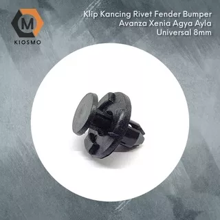 10pcs Baut Klip Kancing Rivet Fender Bumper Plastik Veloz Avanza Xenia Nissan 8mm Universal