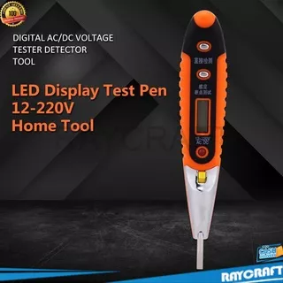 Tester Pen Non Contact AC Voltage Alert Detector 12V-250V  Non-Contact Voltage Tester?Voltage Tester Voltage Detector Digital AC/DC Voltage Tester Detector Tool LED Display Test Pen 12-220V Home Tool RC