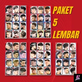 (ISI 5 PCS) Poster Pangkas Rambut Poster Pangkas Rambut Pria Poster Barbershop Poster Pangkas Rambut Terbaru Poster Pangkas Rambut Pria Terbaru Poster Pangkas Rambut Keren Poster Model Rambut Pria Keren Terbaru