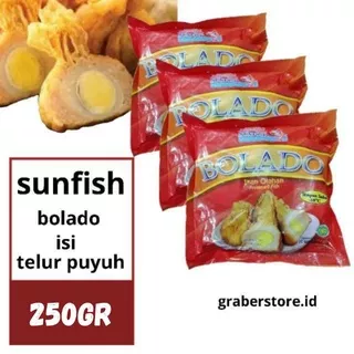 Sunfish Bolado isi telur puyuh 250gr Frozen food