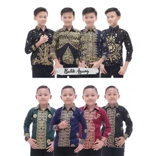 Baju Batik Anak TK PAUD SD Umur 2-10 Tahun Modern Motif Kece Lucu / Baju Kondangan Formal Anak