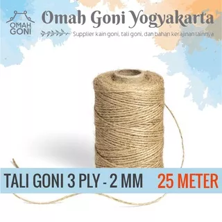 Tali Goni 3 Ply 25 Meter - Tali Rami 2 MM - Tali Goni Baru Yogyakarta - Jute Rope - DIY Craft