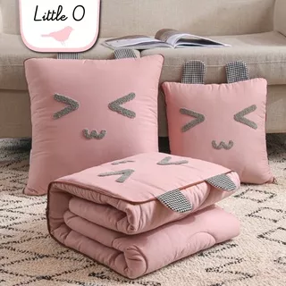 Bantal Selimut Premium Pink Face / balmut / bantal selimut anak
