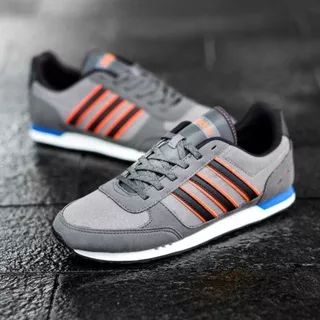 ADIDAS NEO CITY RACER GREY BLACK LIST ORANGE (ORIGINAL) BNWB