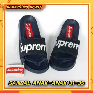 Sandal Slop Anak-anak | Sandal Flip flop Anak-anak Supreme Premium Bnib | Sandal Supreme anak-anak | Sandal Anak Laki-laki dan Perempuan