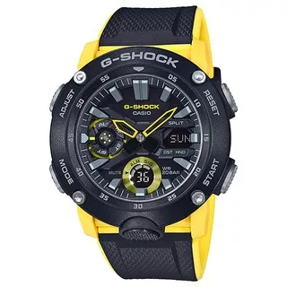 JAM TANGAN PRIA CASIO G-SHOCK GA-2000-1A9 ORIGINAL - GSHOCK GA2000 HITAM KUNING