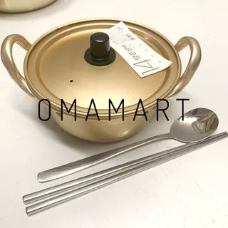 Paket Panci Ramen Ramyun Korea 14cm Sujeo Silver