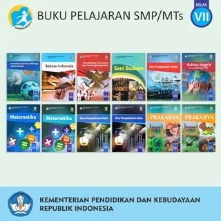 Buku Pendidikan Untuk SMP MTs Kelas VII Matematika Bahasa Indonesia Inggris  IPA IPS Penjaskes Seni Budaya Prakarya