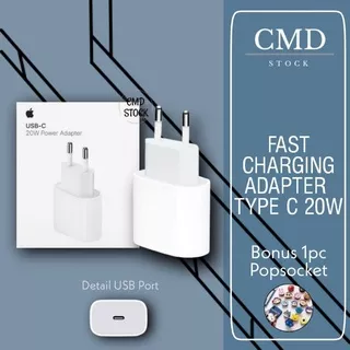 Adaptor Charger iPhone Original 20W USB C Fast Charging Kepala Batok iPhone