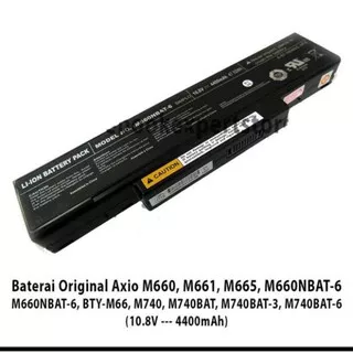 ORIGINAL Batre Battery Baterai Axioo M660, M661, M665, M660NBAT-6 M740