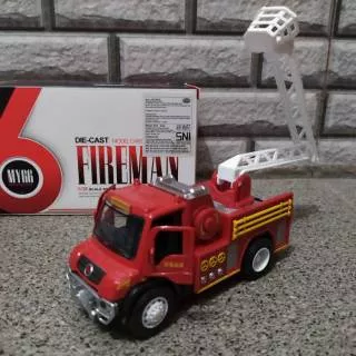 Diecast Mobil Pemadam Kebakaran Fire Rescue - miniatur mobil truk pemadam kebakaran