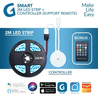 GALVEE Smart Led Strip RGB 2M 2 Meter + Controller Wifi For Automation