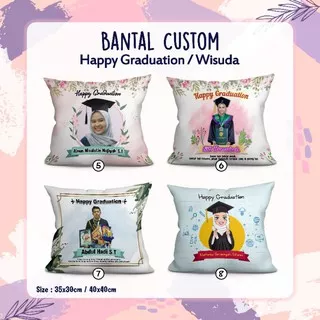 Bantal Printing Custom tema wisuda happy graduation