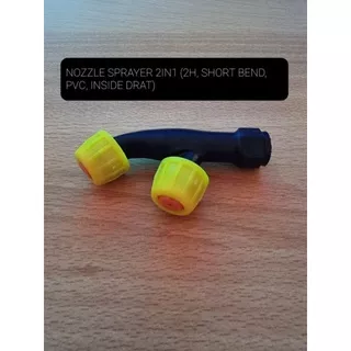 nozzle sprayer 2 in 1 (2 hole short bend PVC  inside drat)