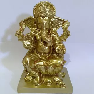 Patung Ganesha Gold sedang PATUNG GANESHA/GANESHA MINI/GANESHA STATUE/PATUNG DEWA/GANESHA