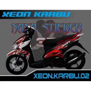 Striping XEON KARBU - Stiker XEON KARBU List Variasi Motor STICKER XEON KARBU CODE 02