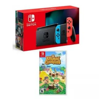 Nintendo Switch HAC - 001(-01) / Switch HAC V2 Neon Bundle Game Animal Crossing New Horizons