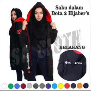 Jaket DOTA 2 wanita jubah hoddie long body hangat