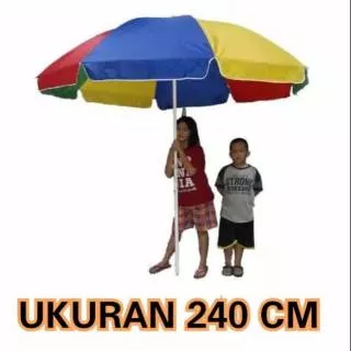 Payung Tenda / Payung Cafe / Payung Pantai Parasol Pelangi 240 cm ( 48 )