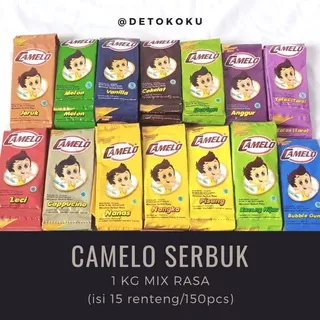 Detokoku Es Camelo Serbuk 1kg Mix Rasa isi 15 Renteng