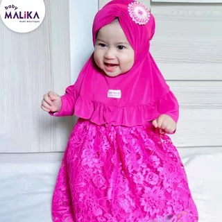 Aysa LUXE BROCADE HIJAB DRESS By Baby Malika Gamis Anak
