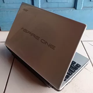 Acer Aspire One 756 Silver Perak Layar 12 Inch HDD 320GB RAM 2GB/4GB Intel Netbook Notebook Second Bekas