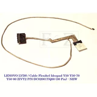 LENOVO LVDS / Cable Flexibel Ideapad Y50 Y50-70 Y50-80 ZIVY2 Series P/N:DC02001YQ00 (30 Pin) - NEW