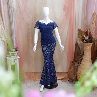 Kebaya Wisuda | Kebaya Brokat | Baju Kebaya | kebaya modern | kebaya brukat | Kebaya Lamaran Hijab | Kebaya Sabrina Rok Duyung Batik | Kebaya Modifikasi Navy