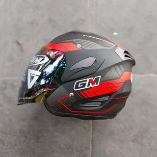 Helm GM Fighter Motif/corak/Helm dewasa/helm SNI/Original GM/Helm murah/helm berkualitas