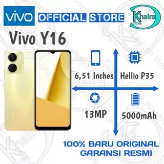 VIVO Y16 RAM 3/32GB BARU SEGEL GARANSI RESMI VIVO