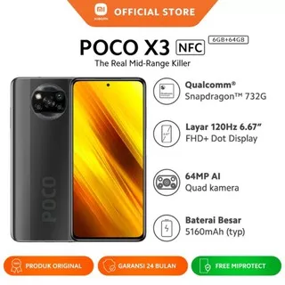 Poco X3 NFC (8GB+128GB) Snapdragon™ 732G, Layar 6.67” Dan Ready Juga Poco x3 6/64