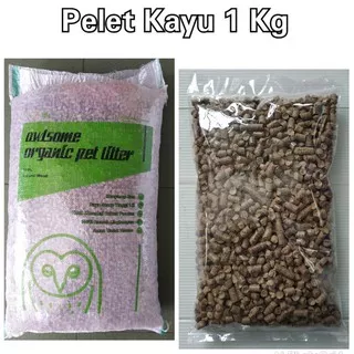 Wood Pellet 1Kg / Owlsome Organic Pet Litter / Pelet Kayu / Cat Litter