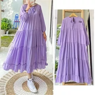 Long Tunik Katun Rayon Polos / Rachel Midi Dress / Pakaian Wanta Long Tunik Terbaru Kekinan / Fashion Muslim Wanita