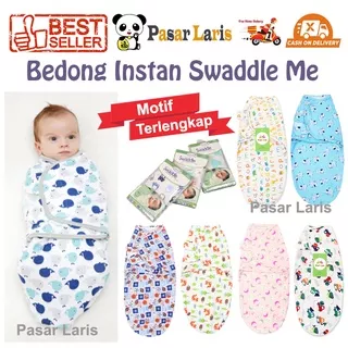 Bedong Bayi Instan Swaddle Me Bedong Perekat Kado Bayi Newborn Swaddleme Baby Selimut Penghangat Bayi