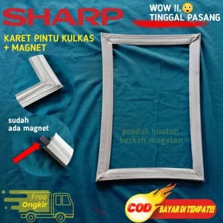 KARET PINTU KULKAS SHARP 1 PINTU & 2 PINTU TINGGAL PASANG GAK PAKE SUAAH