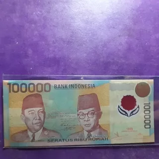 Uang kuno 100000 rupiah polymer