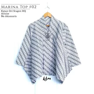 Marina TOP ORI KBM atasan batik Katun Sragenan seragam batik solo batik kerja